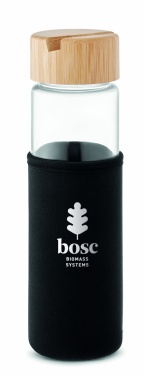 Logotrade reklaamkingitused pilt: Klaaspudeli bambusest kaas 600ml