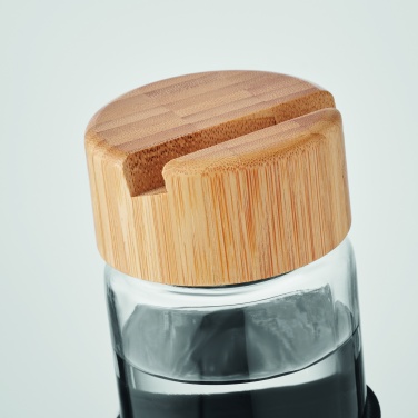 Logo trade reklaamkingid foto: Klaaspudeli bambusest kaas 600ml