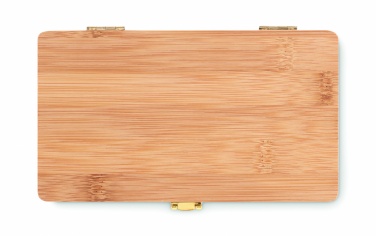 Logotrade meened pilt: 21 tk tööriistakomplekt bambusest kohvris