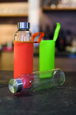 Logotrade firmakingituse foto: Klaaspudel Klagenfurt roostevabast terasest korgiga 500 ml