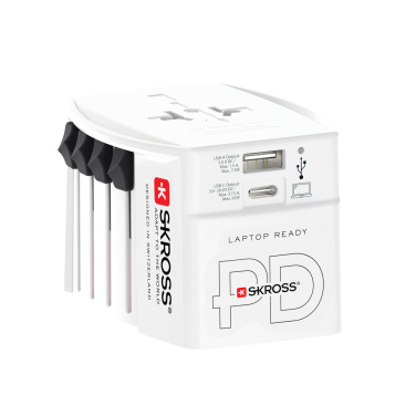 Logotrade reklaamkingid pilt: SKROSS World Travel Adapter MUV 65W PD USB C kaabliga