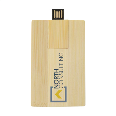 Logo trade meene pilt: Krediitkaart USB Bamboo 32 GB