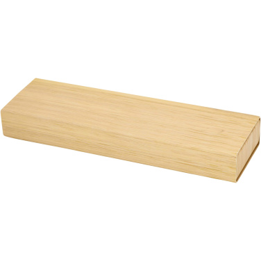 Logo trade ärikingituse pilt: Oblys bambusest pastapliiatsi ja mehaanilise pliiatsi komplekt (must tint)