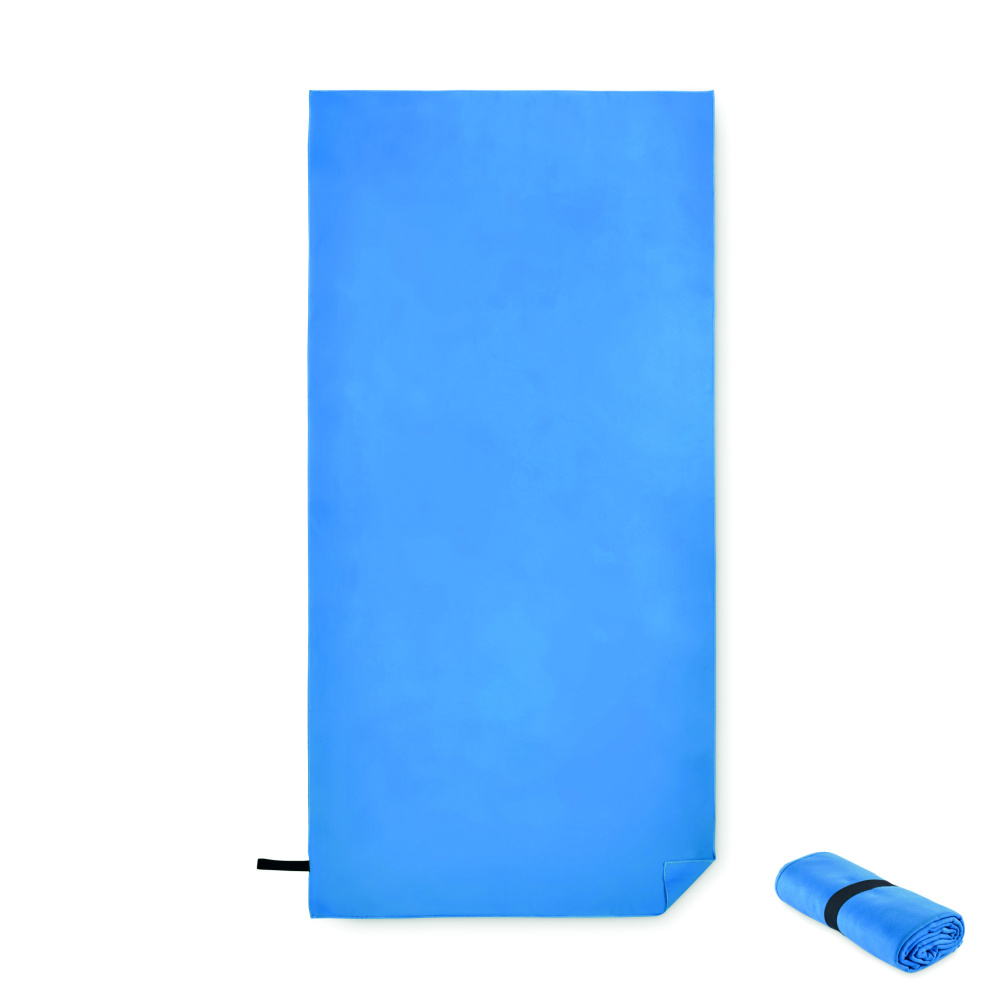 Logo trade reklaamkingi pilt: WAXOFF kahepoolne mikrokiust rätik, sinine