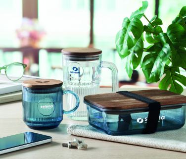 Logotrade ärikingituse foto: Ribiline klaasist kruus 300ml VITRIO MUG