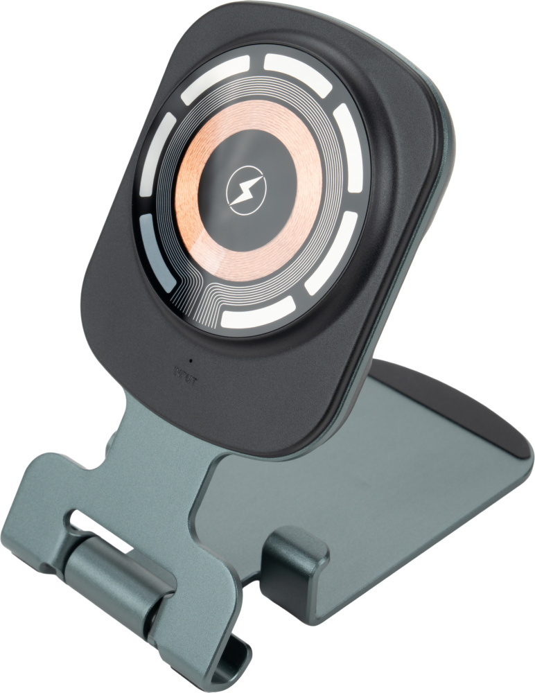 Logotrade reklaamkingi foto: Telefonihoidik koos juhtmevaba laadijaga