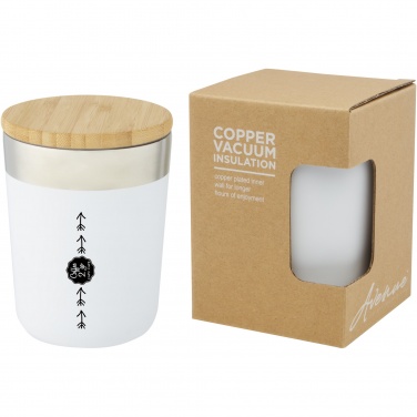 Logotrade mainoslahja ja liikelahja kuva: Lagan 300 ml ruostumattomasta teräksestä kahvimuki bambukannella