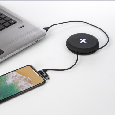 Logo trade liikelahja kuva: SCX.design C18 3-in-1 kaapeli, valaistuva, helposti kuljetettava