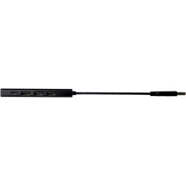 Logo trade liikelahjat tuotekuva: Rise RCS-kierrätetystä alumiinista valmistettu USB 2.0 -keskitin