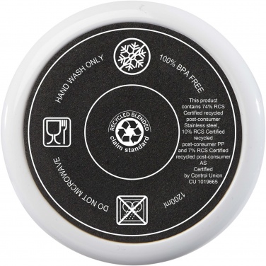 Logotrade liikelahja tuotekuva: Melbourne 1 200 ml:n RCS-sertifioitu kierrätetty teräs, eristetty  muki pillillä