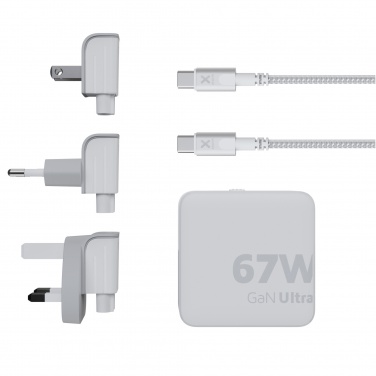 Logotrade liikelahjat mainoslahjat tuotekuva: Xtorm XVC2067 GaNUltra 67 W matkalaturi 100 W USB-C PD -kaapelilla