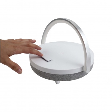 Logotrade liikelahjat mainoslahjat tuotekuva: Prixton 10 W:n 4-in-1-Bluetooth®-kaiutin LED-valolla ja langattomalla latausalustalla