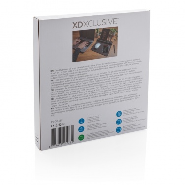 Logo trade mainoslahja ja liikelahja tuotekuva: Air-hiirimatto, jossa 5 W:n langaton lataus ja USB