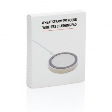 Logo trade mainostuote kuva: 5W langaton latausalusta vehnänoljesta