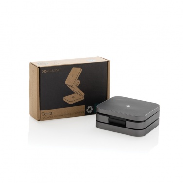 Logo trade mainostuotet tuotekuva: Terra 3in1 15W taitettava virtapankki RCS kierrätysalumiinia