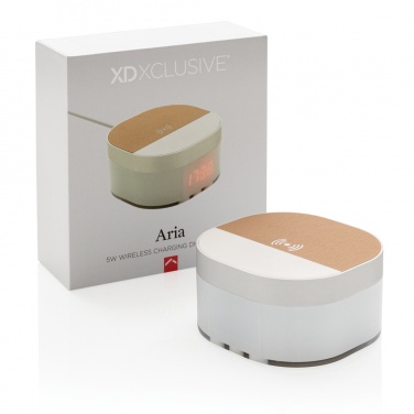 Logotrade mainostuotet kuva: Aria 5W langattomasti ladattava digikello