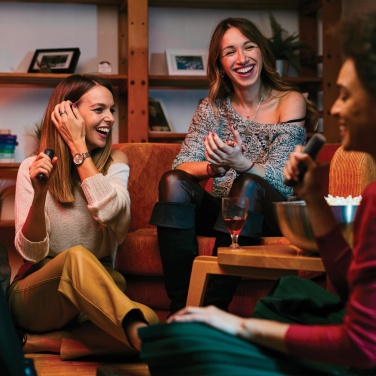 Logotrade mainostuote tuotekuva: Singvibe RCS karaokesarja tuplamikrofonilla kierrätysmuovia