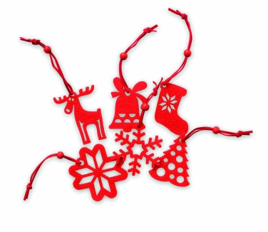 Logotrade mainoslahja ja liikelahja kuva: Set of 6 felt tree hangers
