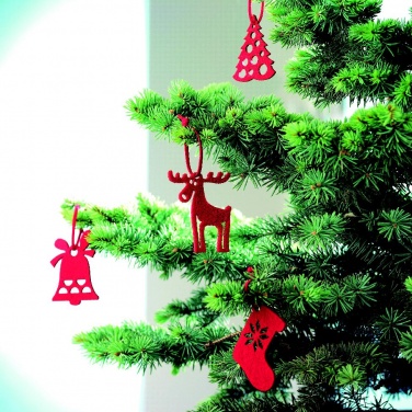 Logo trade liikelahjat mainoslahjat kuva: Set of 6 felt tree hangers