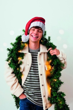 Logotrade liikelahjat mainoslahjat tuotekuva: Jouluinen neulottu pitkä pipo