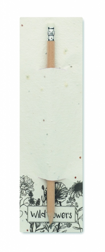 Logo trade mainostuote kuva: Puukynä siemenpussissa