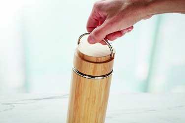 Logo trade mainoslahjat ja liikelahjat kuva: Bambu termospullo 400 ml TAMPERE