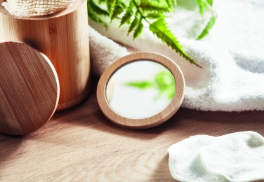 Logo trade liikelahjat mainoslahjat kuva: Bambu meikkipeili