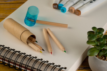 Logo trade liikelahja mainoslahja tuotekuva: Puiset väriliidut BECKY