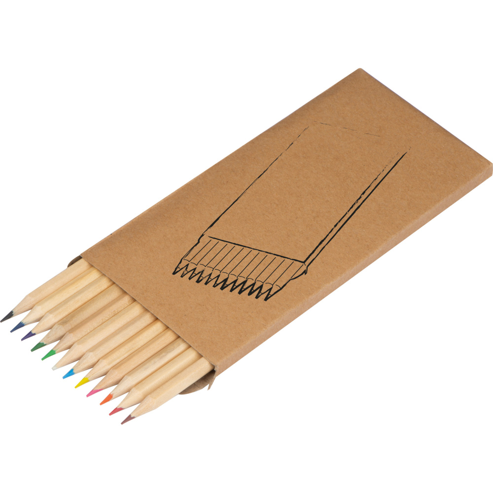 Logotrade liikelahjat mainoslahjat tuotekuva: 12-osainen värikynäsarja MENORCA