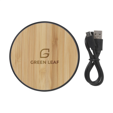 Logo trade liikelahjat tuotekuva: Bamboo 10W Wireless Charger langaton pikalaturi