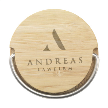 Logo trade mainostuotet tuotekuva: Nikko 330 ml bambu termopullo/termokuppi