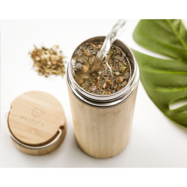 Logo trade mainoslahja kuva: Nikko 330 ml bambu termopullo/termokuppi