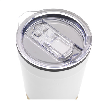 Logotrade liikelahja mainoslahja kuva: Kobe Bamboo RCS kierrätetystä teräksestä valmistettu 350 ml kahvikuppi