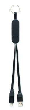 Logotrade mainoslahjat kuva: 60 W kaapeli-avaimenperä kierrätettyä ABS-muovia