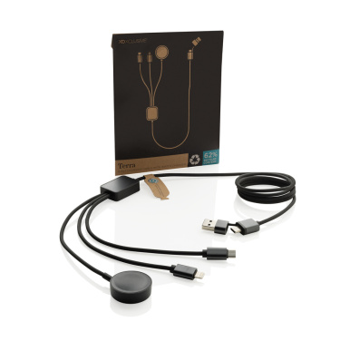 Logotrade liikelahjat mainoslahjat tuotekuva: Terra RCS rPET 6-in-1 latauskaapeli