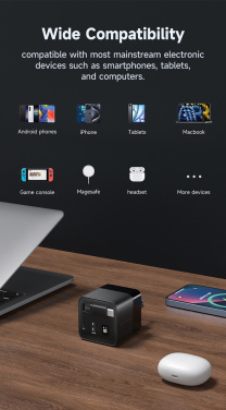 Logo trade mainoslahja ja liikelahja tuotekuva: Urban Vitamin Mendocino – 65 W GaN-laturi