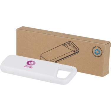 Logo trade liikelahjat tuotekuva: Alkes 5 000 mAh:n ja 12 W:n kierrätysmuovista valmistettu vedenkestävä varavirtalähde jousihaalla