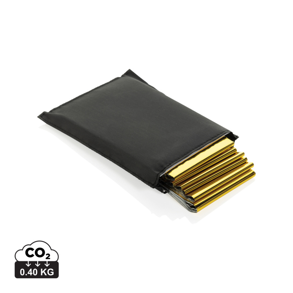 Logo trade liikelahjat tuotekuva: Solra hätäpeite RCS-kierrätetystä RPET-pussissa