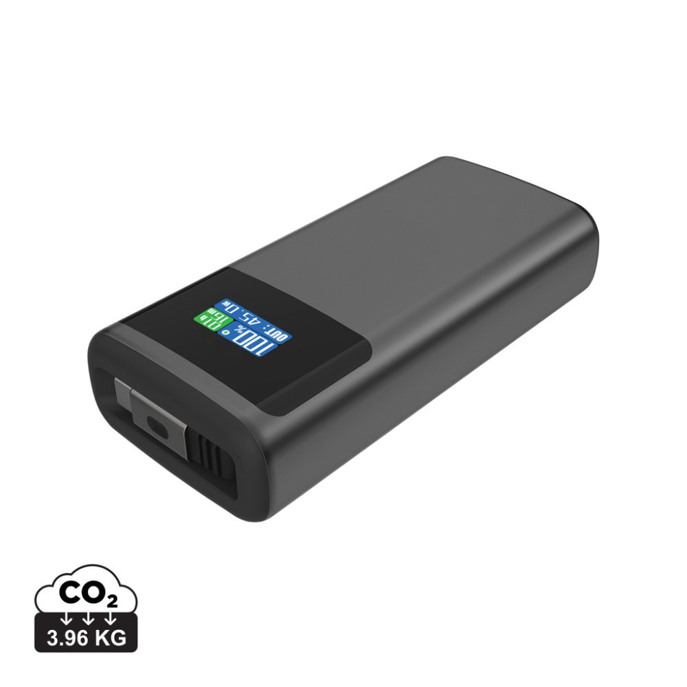 Logo trade liikelahja mainoslahja tuotekuva: Quantum RCS PD45W nopea 10 000 mAh -varavirtalähde näytöllä