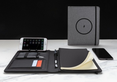 Logotrade reklaminiai produktai nuotrauka: Air 5W belaidžio įkrovimo nešiojamasis kompiuteris su 5000mAh maitinimo bloku