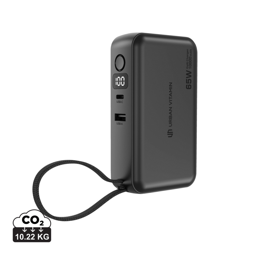 Logotrade verslo dovanos nuotrauka: Urban Vitamin Eureka hibridinis GANcharger 10000mah maitinimo blokas 65W