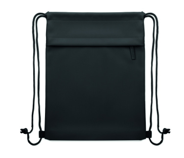 Logotrade reklaminės dovanos nuotrauka: Raišteliu užtraukiamas krepšys iš 600D RPET audinio