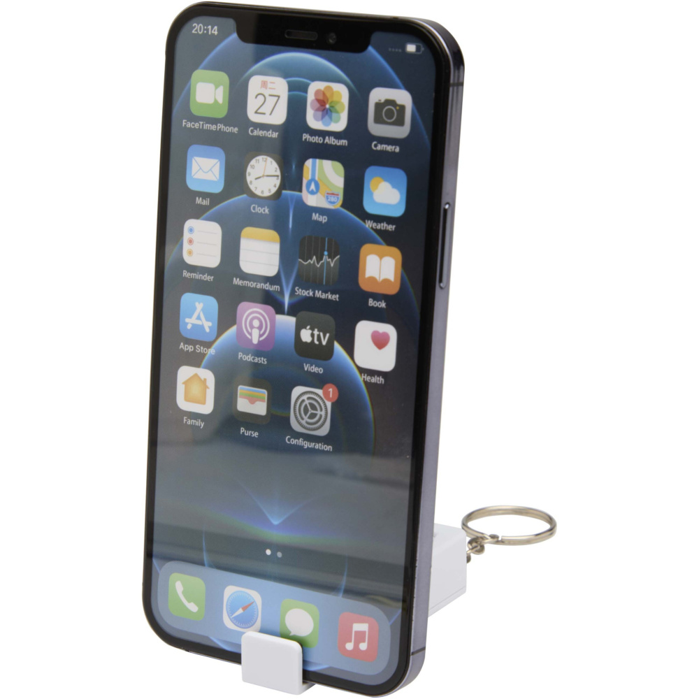 Logotrade verslo dovanos nuotrauka: „Aggia“ perdirbto plastiko telefono stovas su žaislu „Fidget“