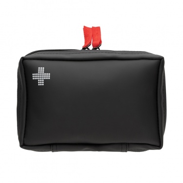 Logotrade dāvanas foto: RCS pārstrādāta nubuka PU maisiņš pirmās palīdzības komplekts