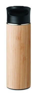 Logotrade ziemassvētku dāvanas foto: Divsienu bambusa kolba 450ml