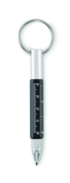Logotrade biznesa dāvanas foto: Atslēgu piekariņš ar pagriežamu pildspalvu