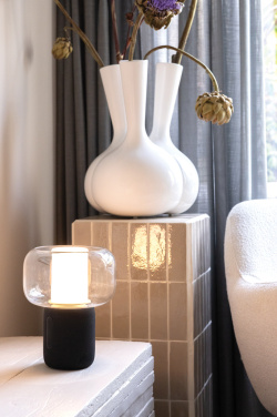 Logotrade Ideja dāvanas foto: Lux RCS pārstrādātas plastmasas 10W skaļruņa lampa