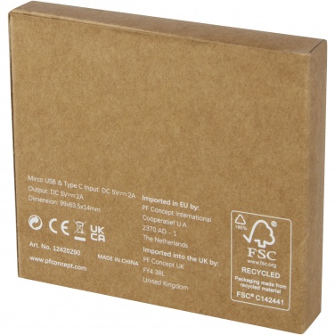 Логотрейд бизнес-подарки картинка: Loop 5000mAh портативное зарядное устройство из переработанного пластика