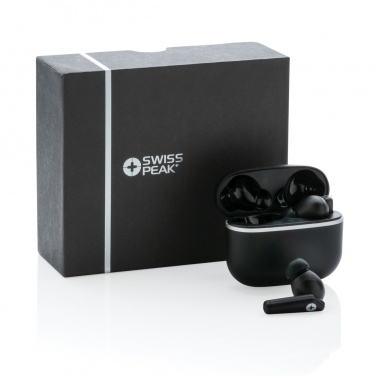 Логотрейд pекламные cувениры картинка: Наушники-вкладыши Swiss Peak TWS 2.0 из переработанного пластика RCS