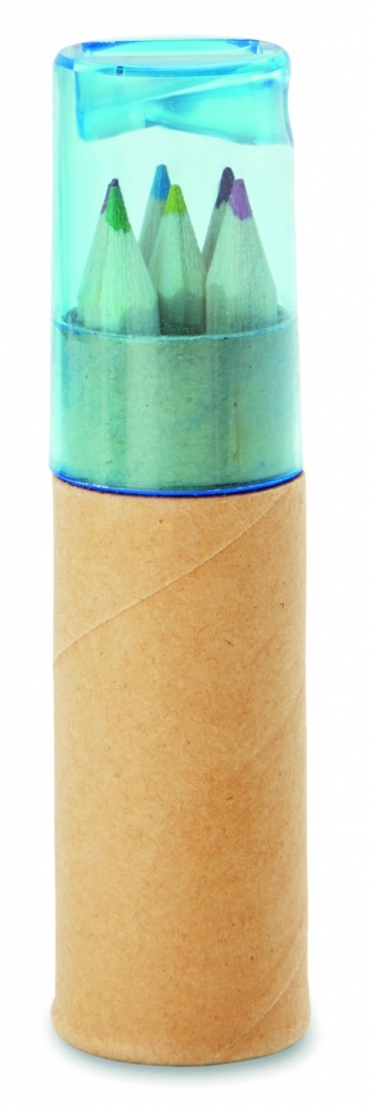 Лого трейд бизнес-подарки фото: 6 цветных карандашей